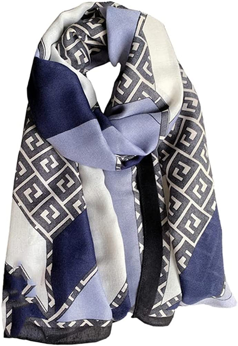 JERLA Women'S Scarves Lady Light Soft Fashion Solid Scarf Wrap Shawl Plaid Scarf Apparel & Accessories > Clothing Accessories > Scarves & Shawls JERLA Blue  