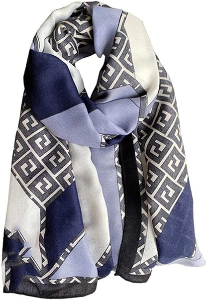 JERLA Women'S Scarves Lady Light Soft Fashion Solid Scarf Wrap Shawl Plaid Scarf Apparel & Accessories > Clothing Accessories > Scarves & Shawls JERLA Blue  