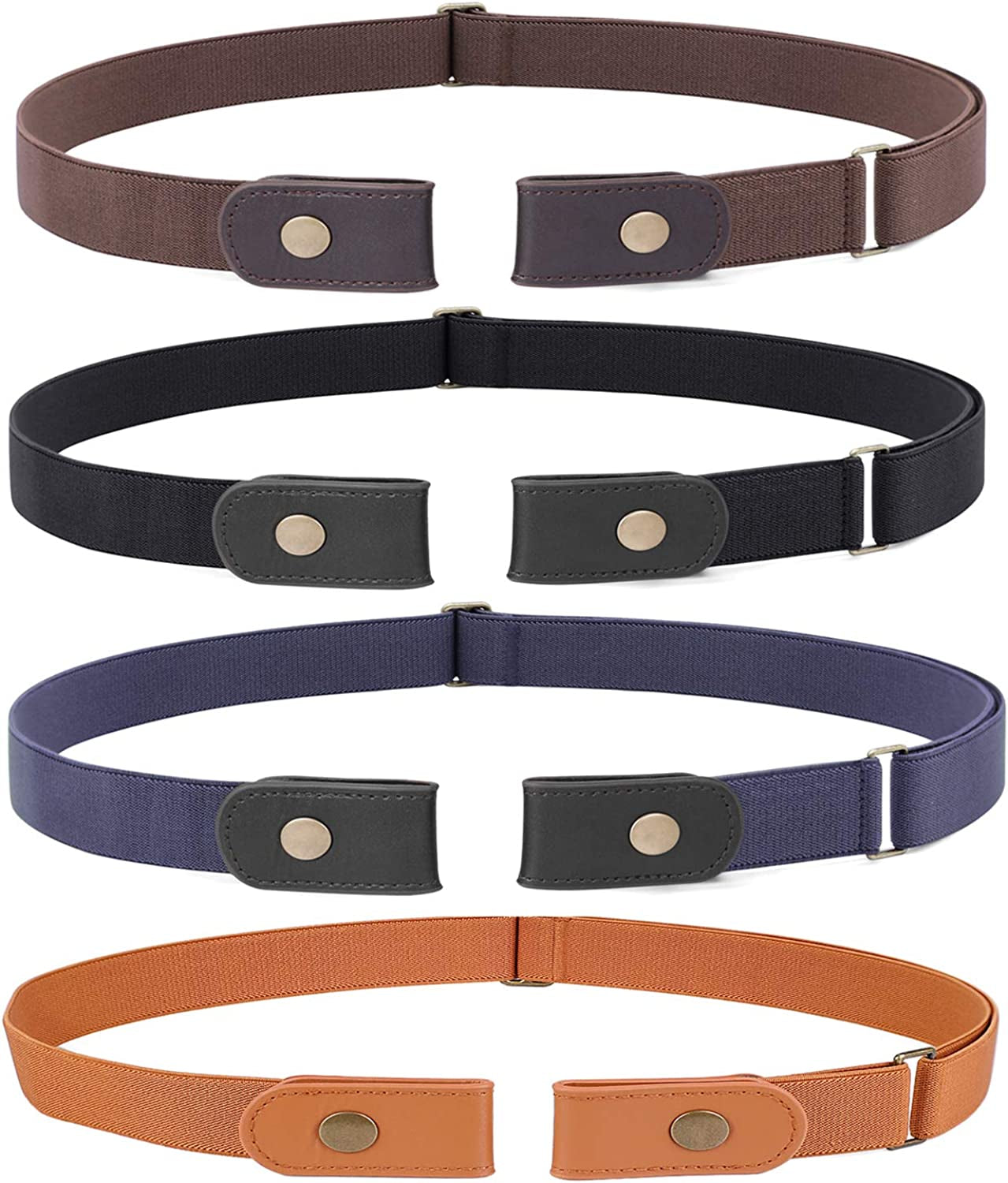 No Buckle Stretch Belt for Women Men Buckle-Free Adjustable Belt for Jeans Apparel & Accessories > Clothing Accessories > Belts LEACOOLKEY   