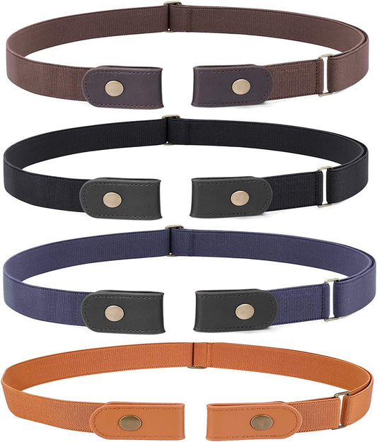 No Buckle Stretch Belt for Women Men Buckle-Free Adjustable Belt for Jeans Apparel & Accessories > Clothing Accessories > Belts LEACOOLKEY   
