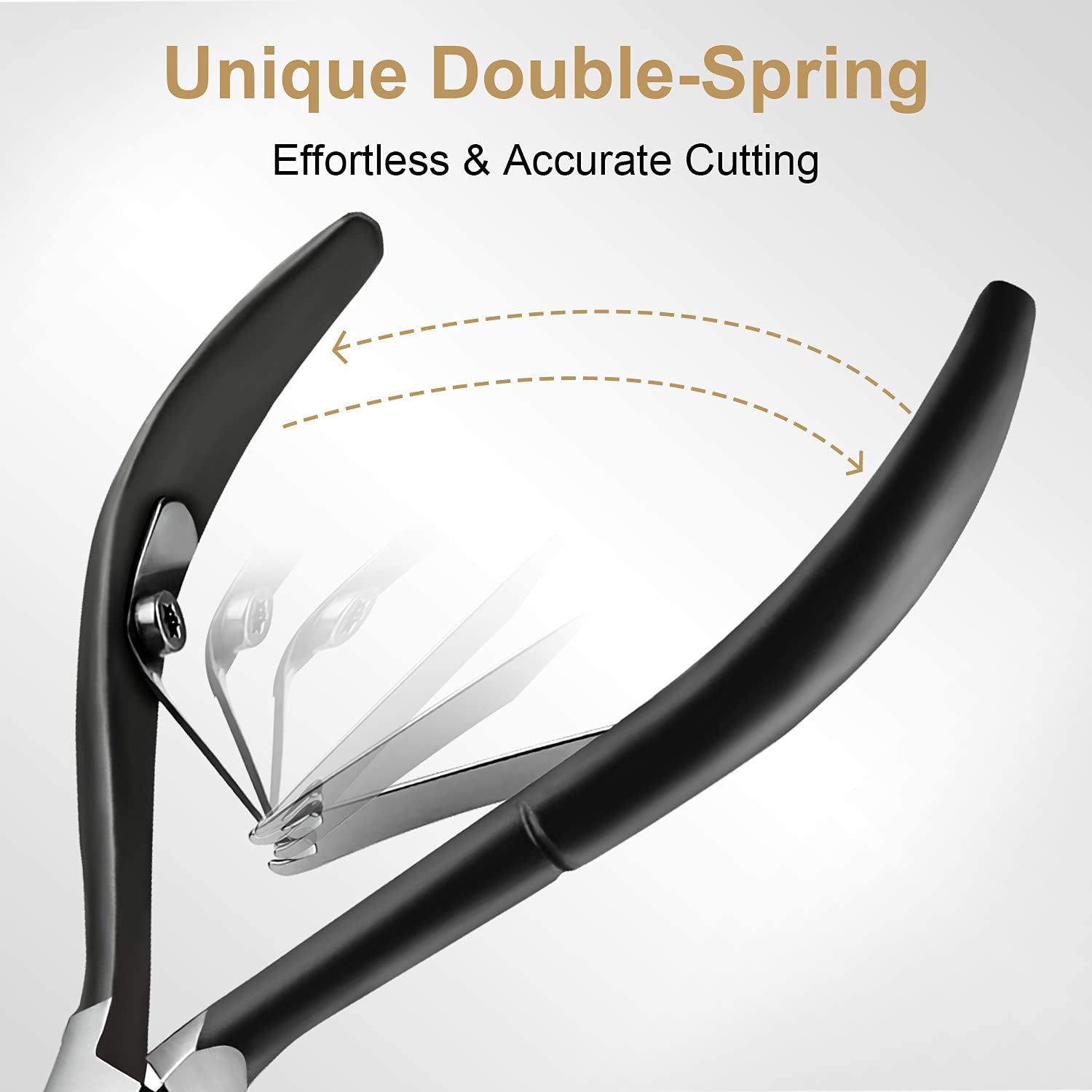 Cuticle Trimmer with Cuticle Pusher, Easkep Cuticle Remover Cuticle Nipper Professional Stainless Steel Cuticle Cutter Clipper Pedicure Manicure Tools for Fingernails and Toenails (D501-Black) Health & Beauty > Personal Care > Cosmetics > Cosmetic Tools > Nail Tools Easkep   