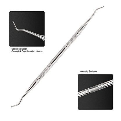 Ingrown Toenail Treatment Tool Ingrown Toenail File Cuticle Removal Pedicure Manicure Set Foot Care Kits Cuticle Fork Pusher Double Headed Toenail Groove Cleaner (Life017I) Health & Beauty > Personal Care > Foot Care Lifextol   