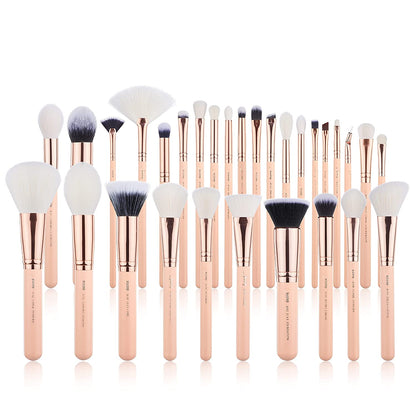 Jessup Brush Set Make up Brushes Powder Brush Face Lip Make-Up Brush Professional Beauty Brush Tools&Kits 30 Pcs Prussian Blue T470 Health & Beauty > Personal Care > Cosmetics > Cosmetic Tools > Makeup Tools Jessup Peach Puff  