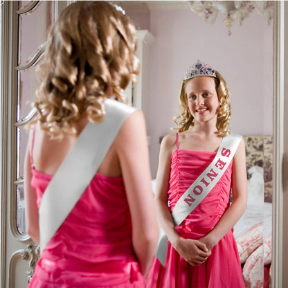Timnod 4 Pack Premium White Blank Satin Sash , Plain Sash , Pageant Sash , DIY Sash for Party Decorations, Wedding ,Halloween , Etc ( 4 Pins Included ) (White) Apparel & Accessories > Clothing Accessories > Sashes Timnod   