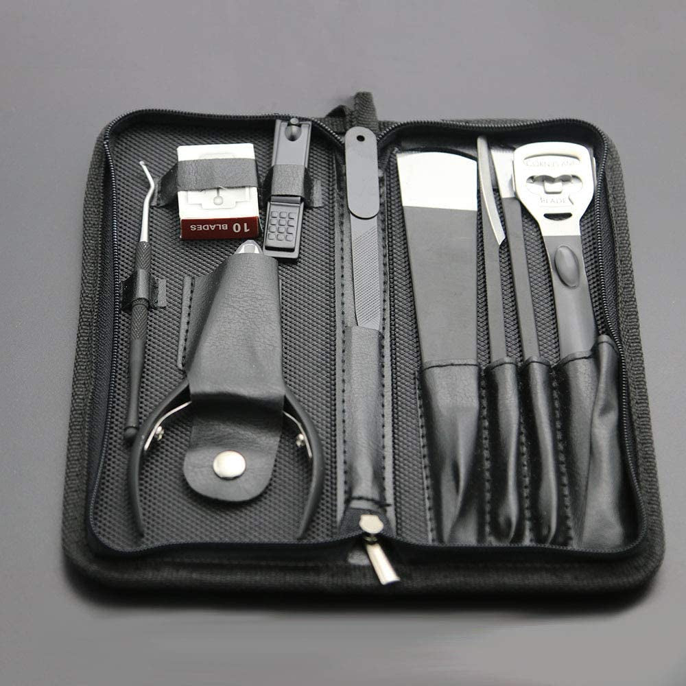 Foot Care Pedicure Callus Shaver Hard Skin Remover 10 Blades Ingrown Toenail Tools Kit, Ingrown Toenail Removal Correction Clippers, Professional Pedicure Tools (Black)… Health & Beauty > Personal Care > Foot Care ATTENDRE   