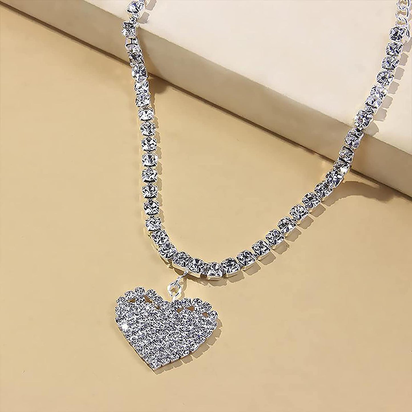 Silver Anklets for Women Dainty Zircon Tennis Ankle Bracelets Adjustable Rhinestones Heart Charm Anklet Beach Jewelry for Teen Girls Mom Birthday (Silver, One Size) Apparel & Accessories > Jewelry > Anklets Generic   