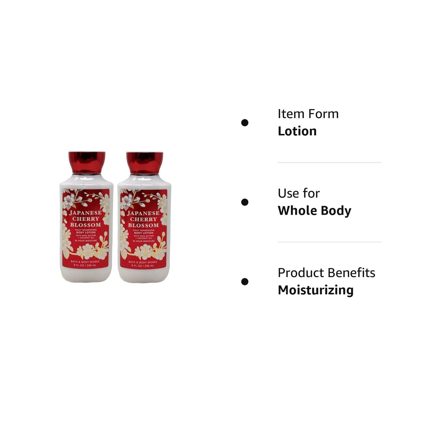 Bath and Body Works 2 Pack Japanese Cherry Blossom Super Smooth Body Lotion 8 Oz Health & Beauty > Personal Care > Cosmetics > Bath & Body Bath & Body Works   