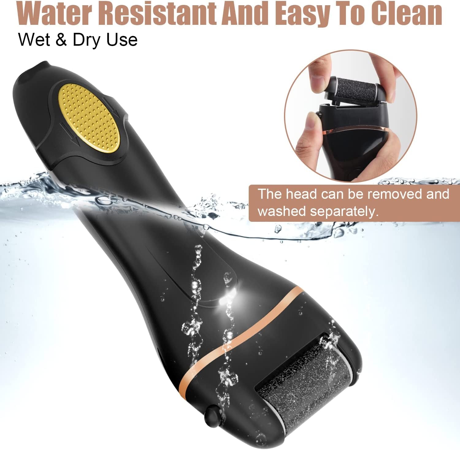 Electric Foot File Callus Remover for Feet, Rechargeable Pedicure Kit Foot Care with 3 Speed, Callus Remover Kit with 3 Roller Heads, Battery LCD Display for Remove Cracked Heels Calluses&Hard Skin Health & Beauty > Personal Care > Foot Care AdamPark   