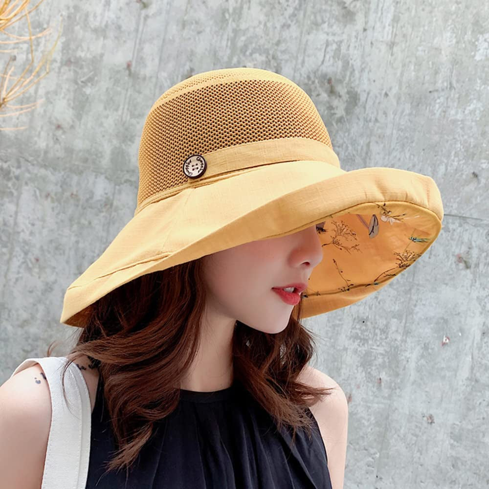 Women'S Mesh Sun Hats Summer UV Protection Wide Brim Beach Fishing Cap Apparel & Accessories > Clothing Accessories > Hats Mookyun   
