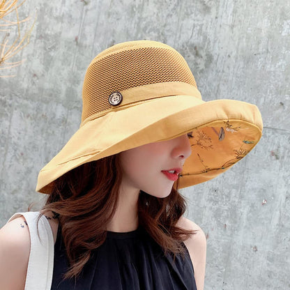 Women'S Mesh Sun Hats Summer UV Protection Wide Brim Beach Fishing Cap Apparel & Accessories > Clothing Accessories > Hats Mookyun   