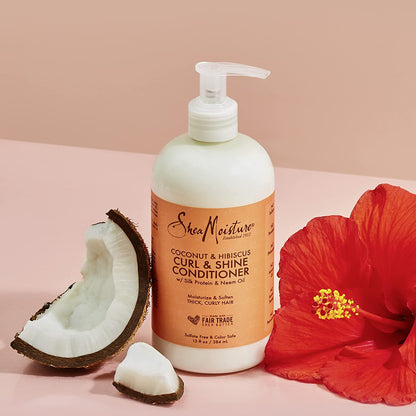 Sheamoisture Conditioner Curl Shine Silicone for Curly Hair Coconut Hibiscus Moisturize & Define 13Oz Health & Beauty > Personal Care > Hair Care SheaMoisture   
