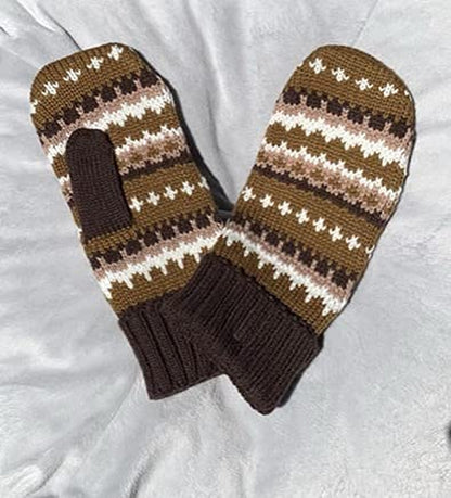 Bernie Sanders Inspired Knit Mittens Inauguration Day - Cozy Knit Gloves Crochet Winter Mittens - Bernie Costume Apparel & Accessories > Clothing Accessories > Gloves & Mittens Saltique   