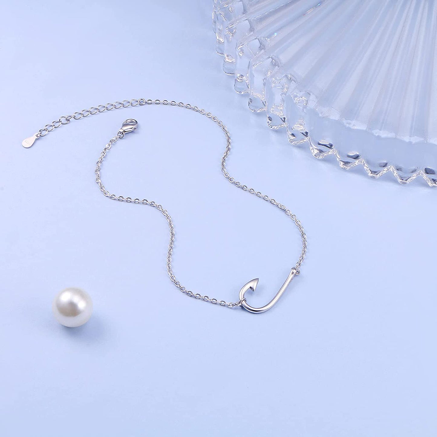 DAOCHONG Anklet for Women S925 Sterling Silver Adjustable Foot Chain Ankle Bracelet Anklets Jewelry Apparel & Accessories > Jewelry > Anklets harmonyball jewelry   