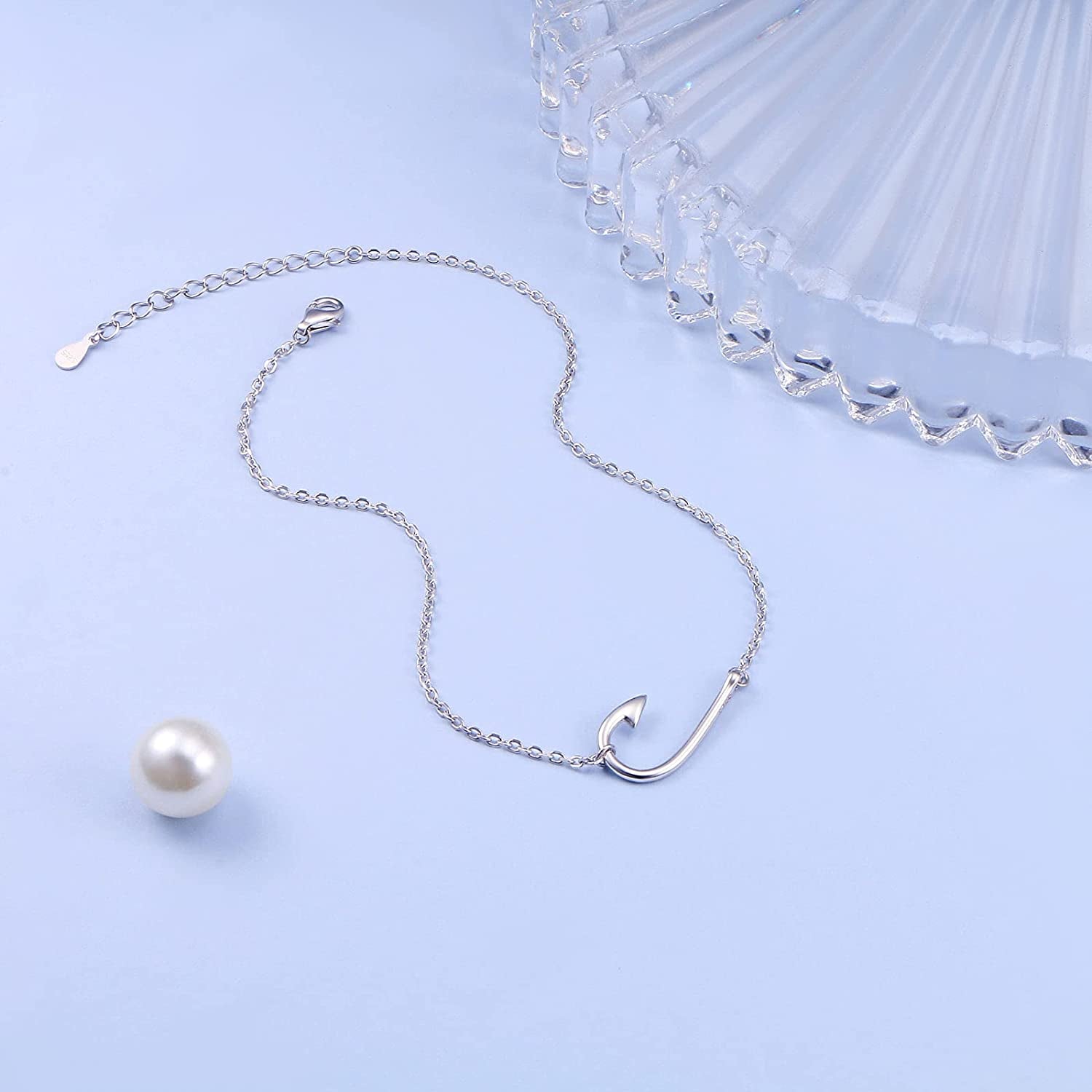 DAOCHONG Anklet for Women S925 Sterling Silver Adjustable Foot Chain Ankle Bracelet Anklets Jewelry Apparel & Accessories > Jewelry > Anklets harmonyball jewelry   