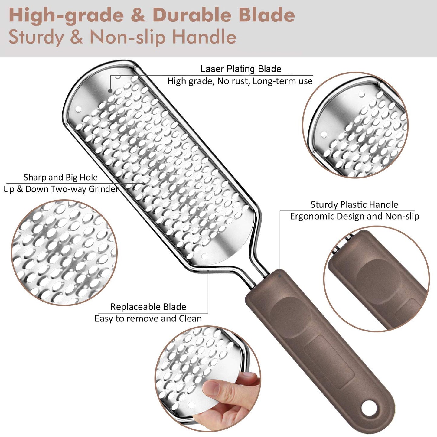 Colossal Foot Grater Foot File - Foot Rasp Callus Remover Btartbox Large Stainless Steel Foot Scrubber Foot Care Pedicure Tools for Wet and Dry Feet Health & Beauty > Personal Care > Foot Care BTArtbox   
