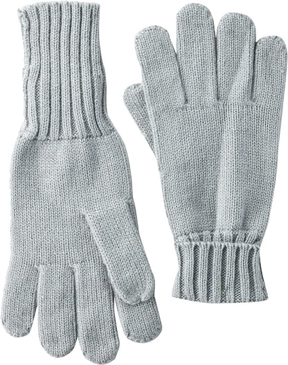 Essentials Women'S Ribbed Gloves Apparel & Accessories > Clothing Accessories > Gloves & Mittens KYLIE MAX Gray One Size 