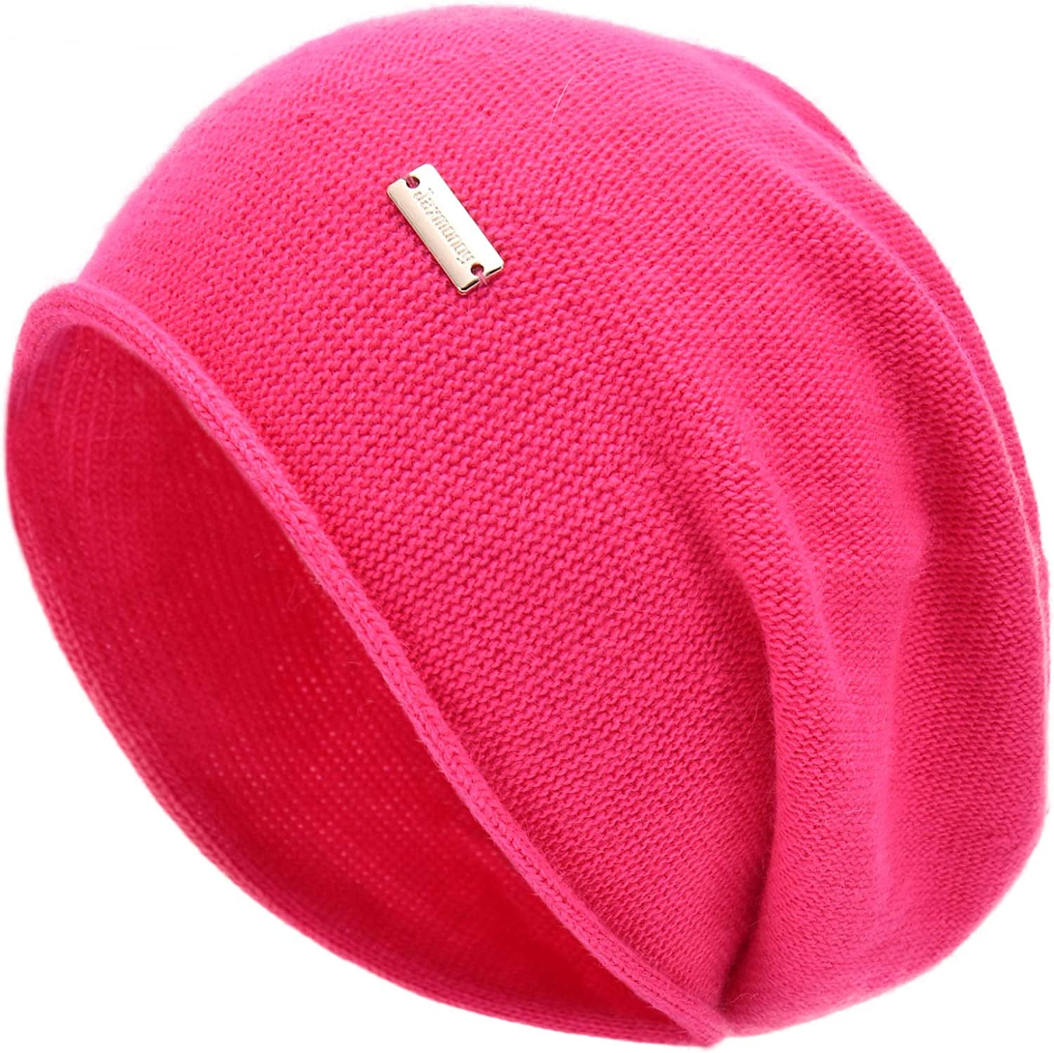 Jaxmonoy Cashmere Slouchy Knit Beanie Hat for Women Winter Soft Warm Ladies Wool Knitted Skull Beanies Cap Apparel & Accessories > Clothing Accessories > Hats jaxmonoy Rose  