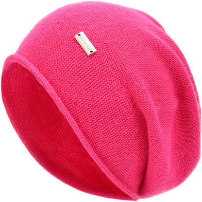 Jaxmonoy Cashmere Slouchy Knit Beanie Hat for Women Winter Soft Warm Ladies Wool Knitted Skull Beanies Cap Apparel & Accessories > Clothing Accessories > Hats jaxmonoy Rose  