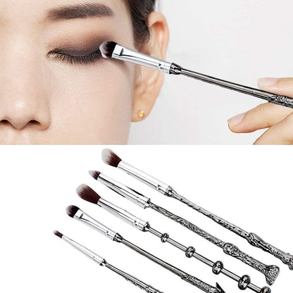 Wizard Wand Potter Makeup Brushes, 5Sets Potter Makeup Brushes Magic for Foundation Eye Shadow Eyeliner Blending Pencil Lip Brush Beauty Tools with Potter Snitch Gold Necklace Health & Beauty > Personal Care > Cosmetics > Cosmetic Tools > Makeup Tools LSKUIKDS   