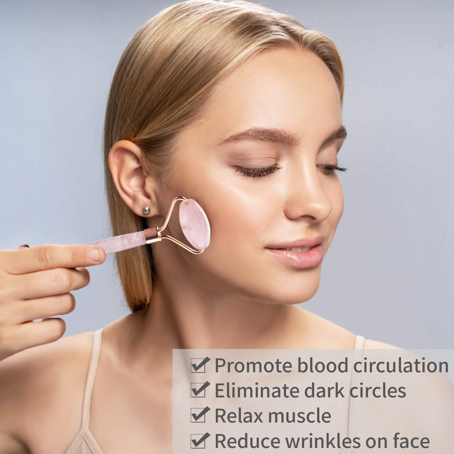 Jade Roller & Gua Sha, 100% Natural Jade Face/Eye Roller and Gua Sha Massager Tool, Automoness Facial Beauty Roller Skin Care Tools for Face, Eye, Neck, Relieve Fine Lines and Wrinkles, Body Treatment Health & Beauty > Personal Care > Cosmetics > Cosmetic Tools > Skin Care Tools Automoness   