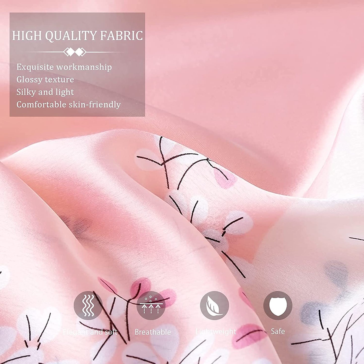 Silk Scarf Women Chiffon Shawl Satin Neckerchief Head Wrap Thin Scarf Beach Hijab Bridal Shawl Binder Scarf Chiffon White Apparel & Accessories > Clothing Accessories > Scarves & Shawls WEIGEER   