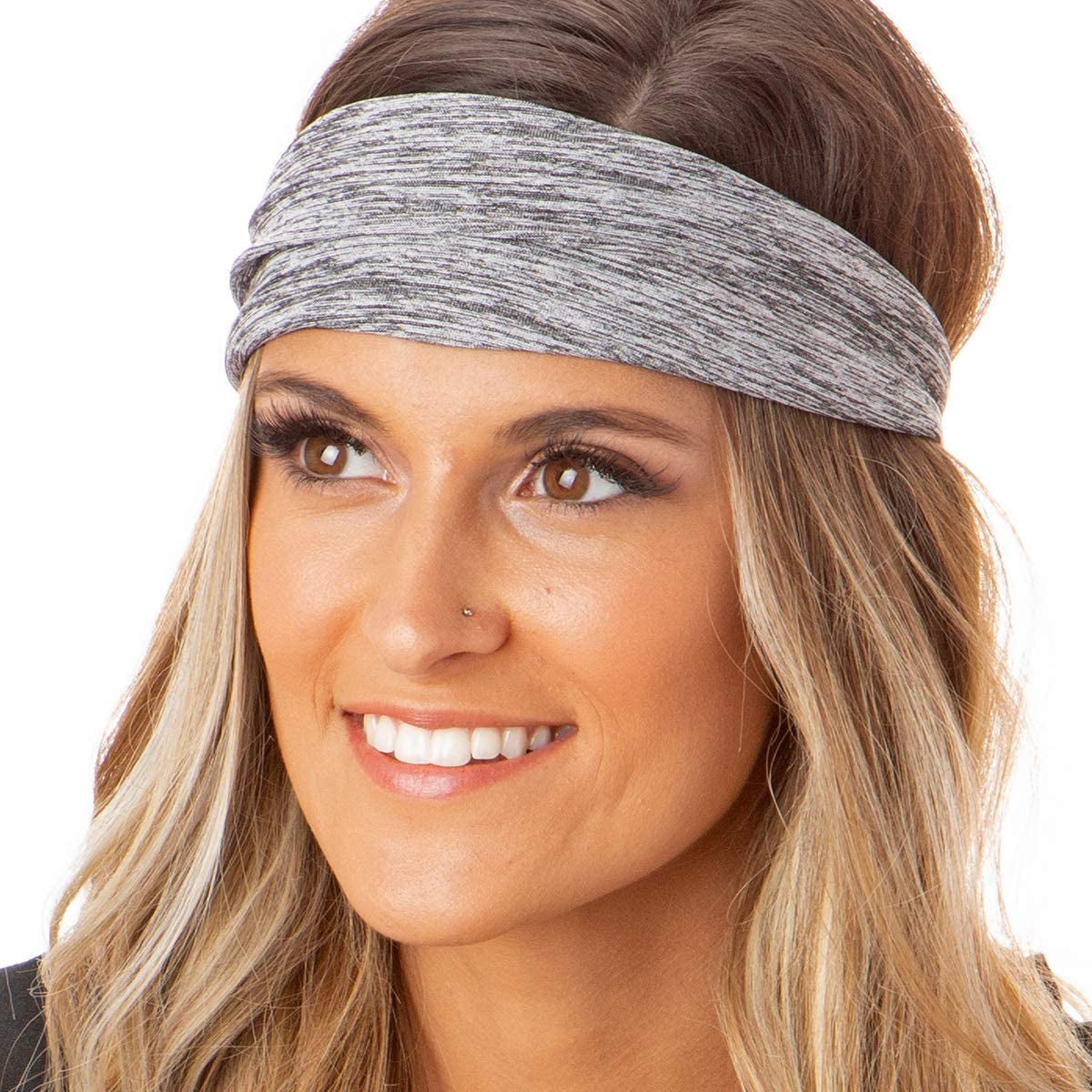 Hipsy Adjustable & Stretchy Printed Xflex Wide Headbands for Women Girls & Teens Apparel & Accessories > Clothing Accessories > Bandanas & Headties Hipsy   