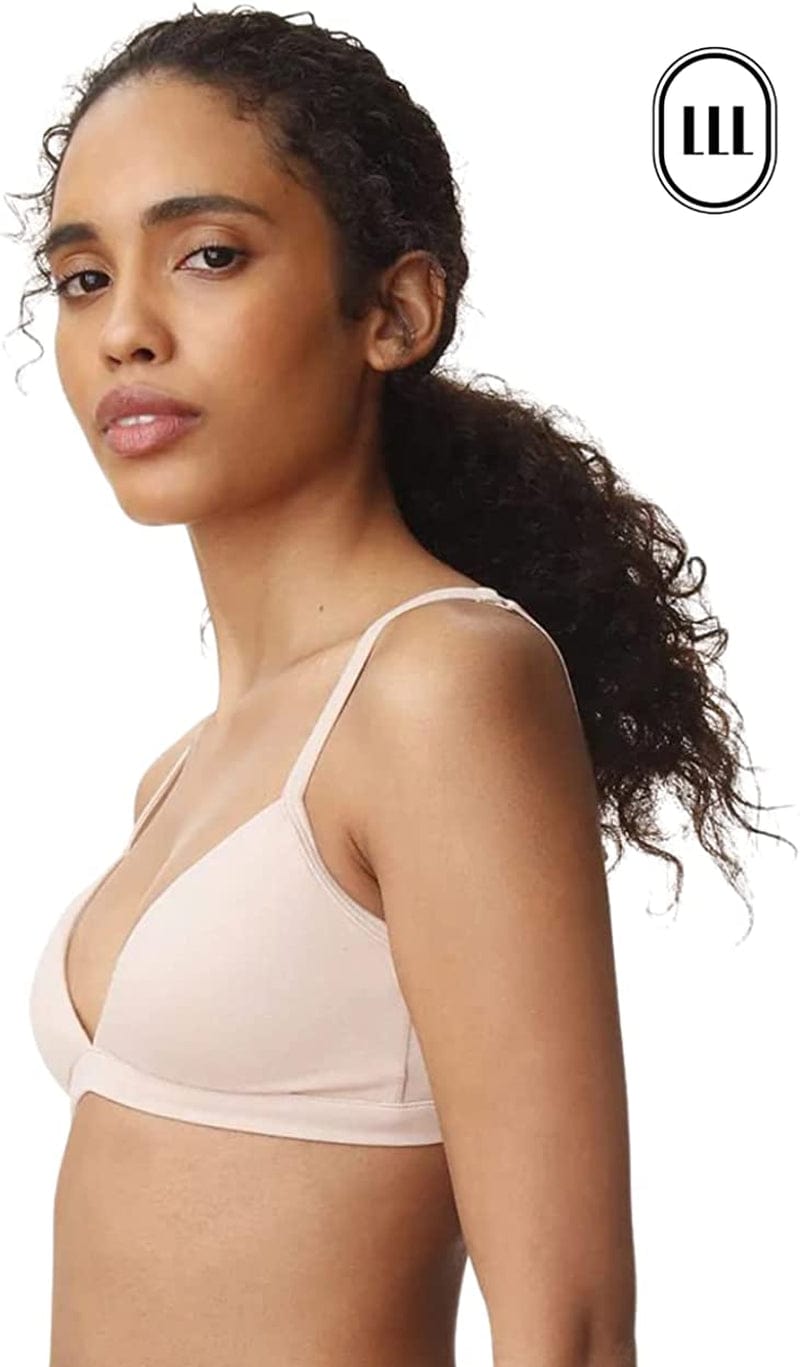 Delilah - Women’S Organic Cotton Wireless T-Shirt Bra, Removable Pads - AAA, AA, a for Small Boobs - Tagless