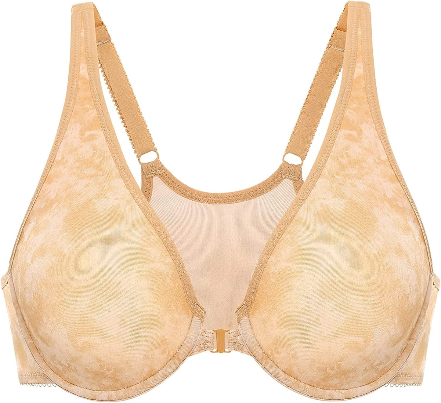 DELIMIRA Women'S Racerback Front Closure plus Size Seamless Comfort Underwire Bra Smoke Fills the Air (Color of Skin) / 38E