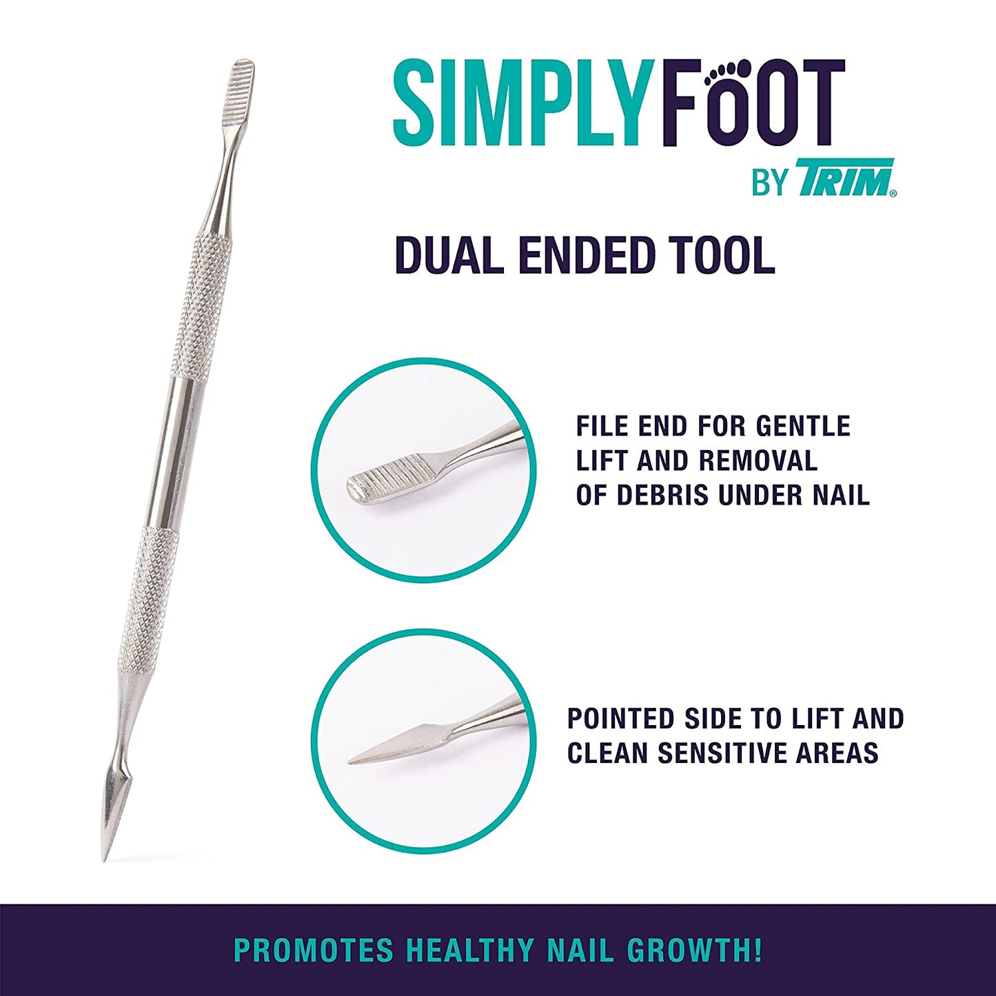 TRIM Simply Foot Ingrown Toenail Kit – Includes Stainless Steel Toenail Nipper and Stainless Steel Dual-Ended File – Easy to Use Foot Care Tools – for Men and Women – Silver – 2 Piece Set Health & Beauty > Personal Care > Foot Care Pacific Word Corporation   
