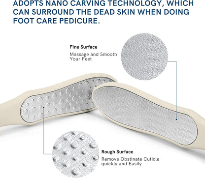 Foot Filer Dead Skin, Double Sided Foot Scraper Wet/ Dry Use, Foot Rasp for Cracked Heel and Foot Corn Removal, Portable Foot Care Tool, Pedicure File, Orange Health & Beauty > Personal Care > Foot Care Cut it   