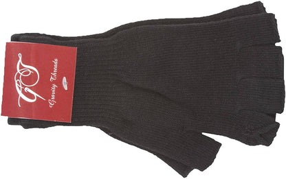 Gravity Threads Unisex Men Women Half Finger Stretchy Knit Fingerless Winter Gloves Apparel & Accessories > Clothing Accessories > Gloves & Mittens Gravity Trading   