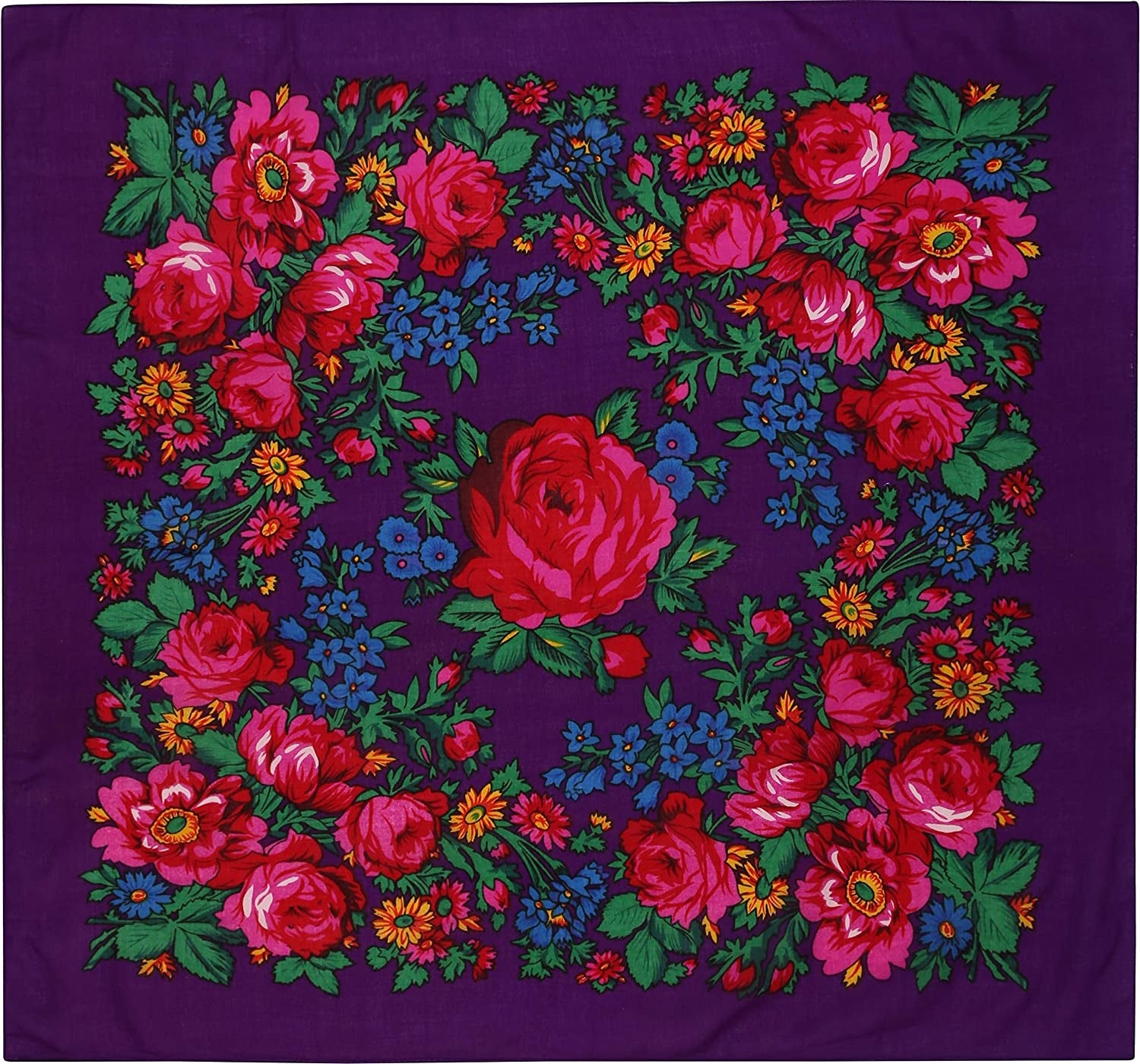 Rose Scarf Apparel & Accessories > Clothing Accessories > Scarves & Shawls Bita Purple  