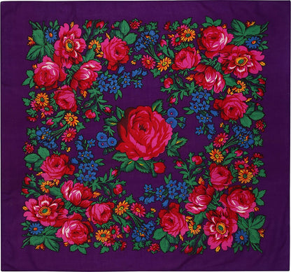 Rose Scarf Apparel & Accessories > Clothing Accessories > Scarves & Shawls Bita Purple  