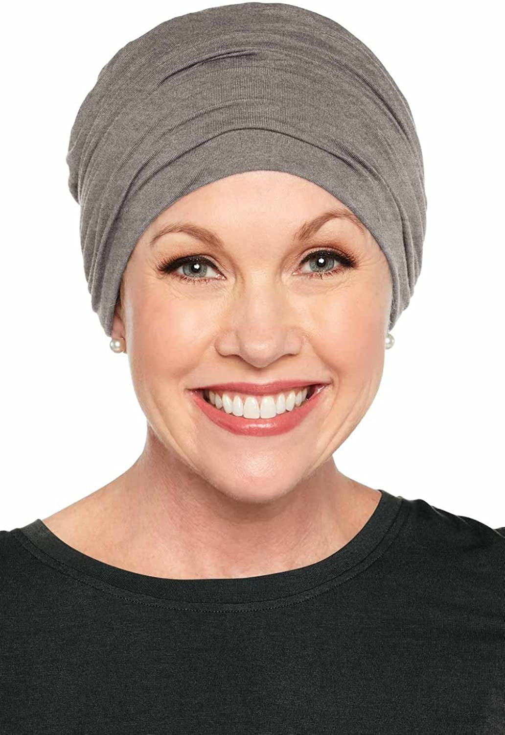Cardani Sophisticate Turban Silky Soft Viscose from Bamboo Hat Apparel & Accessories > Clothing Accessories > Headwear Cardani Luxury Bamboo - Heather Taupe One Size 