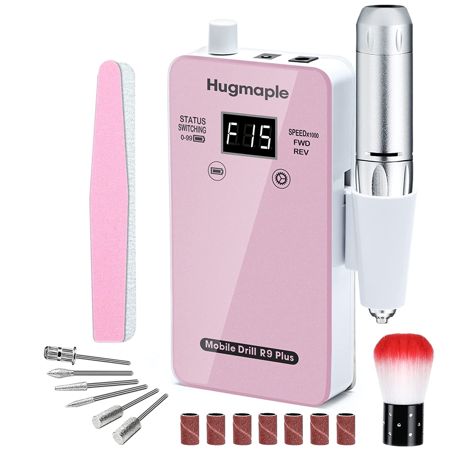 Professional Nail Drills Set for Acrylic Nails, 30000Rpm Electric Nail Drill Machine, Portable Nail Efile Drill Machine Manicure Pedicure Tools for Beginners and Salon Use (Gold) Health & Beauty > Personal Care > Cosmetics > Cosmetic Tools > Nail Tools HUGMAPLE Pink  