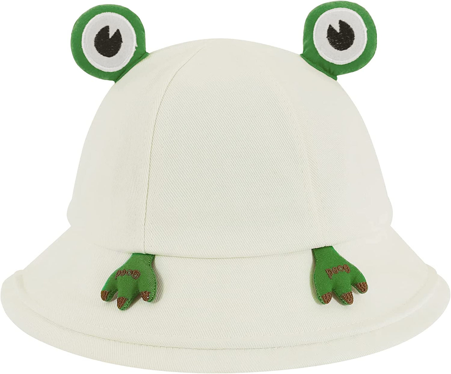 SAOROPEB Frog Hat for Adult Teens, Cute Frog Bucket Hat, Cotton Bucket Hat Funny Hat Fisherman Hat for Men Women Apparel & Accessories > Clothing Accessories > Hats SAOROPEB 2022-white  