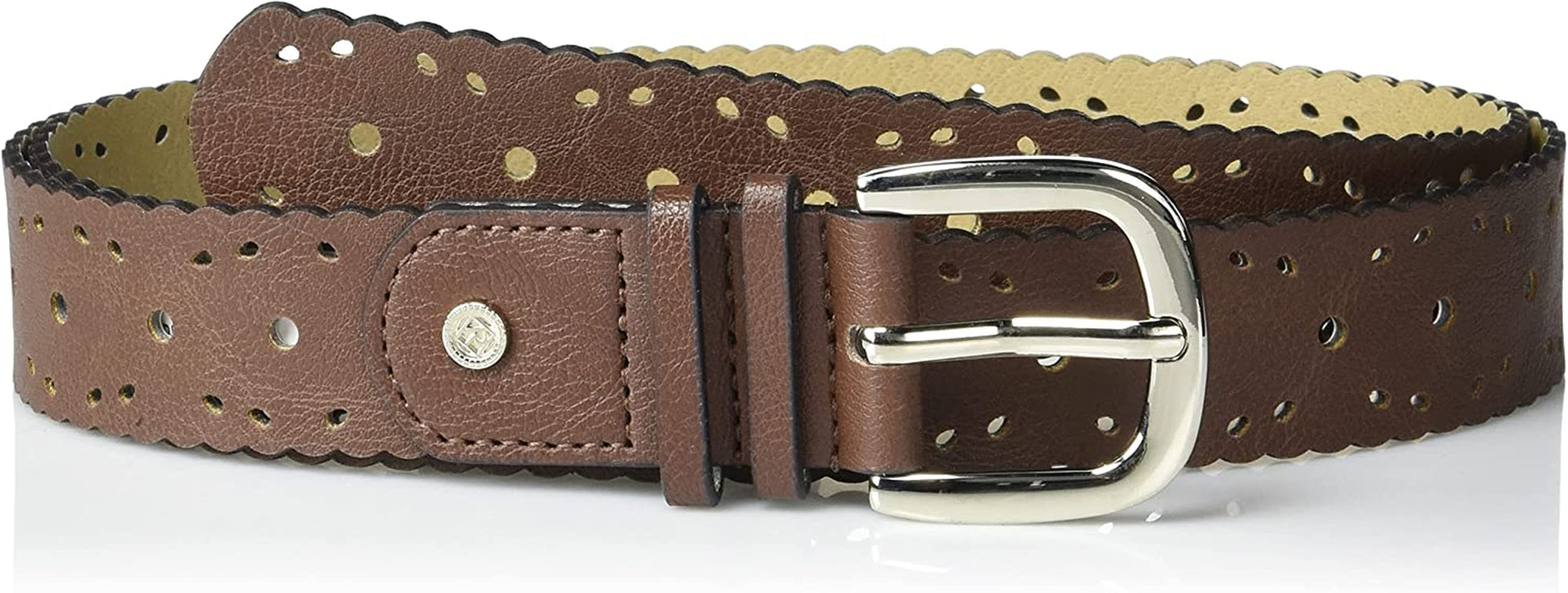 Relic by Fossil Women'S Scallop Edge Perforated PVC Belt Apparel & Accessories > Clothing Accessories > Belts Relic by Fossil   