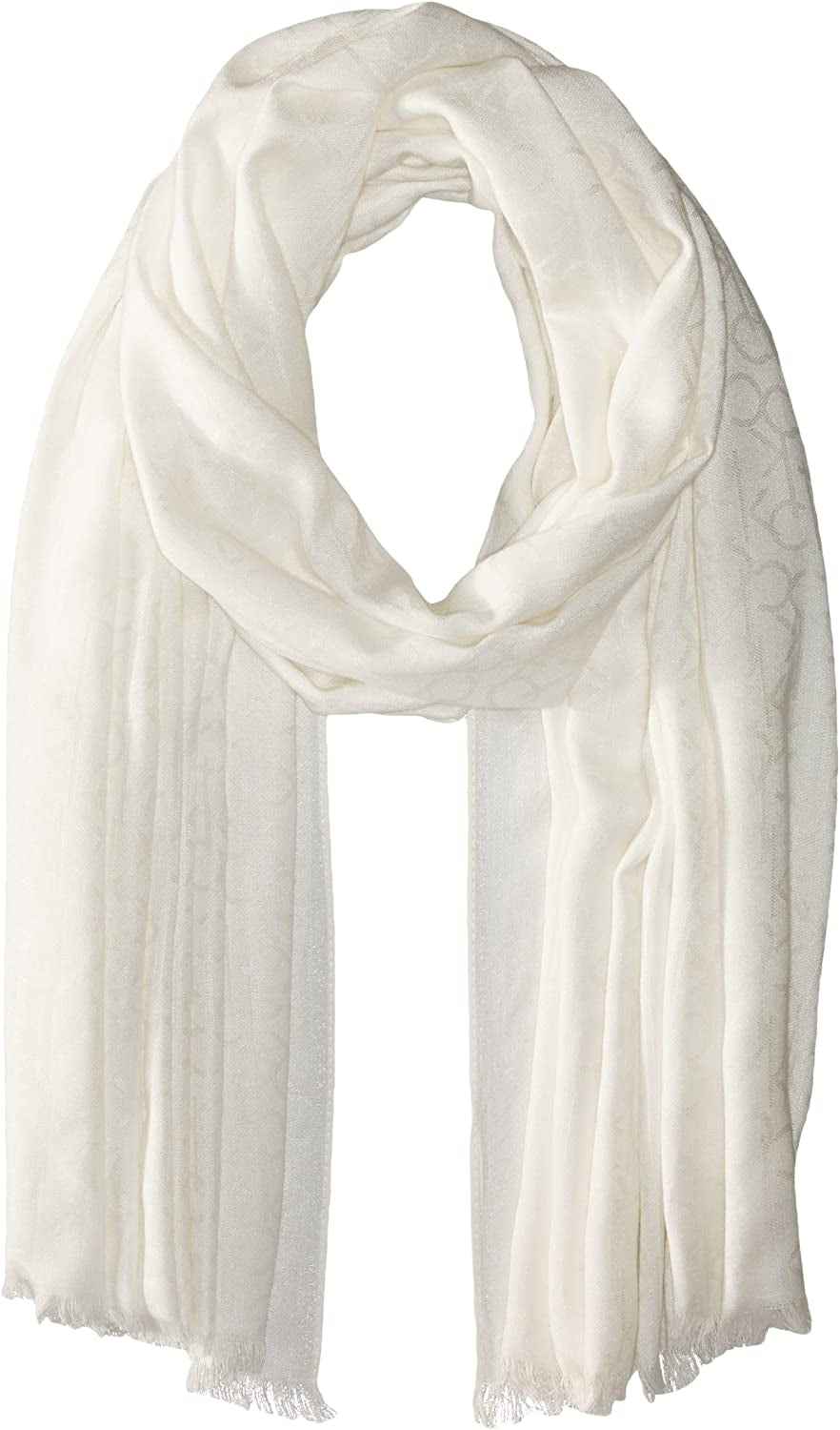 Calvin Klein Women'S Solid Chambray Scarf Apparel & Accessories > Clothing Accessories > Scarves & Shawls Calvin Klein Women's Accessories Eggshell One Size 