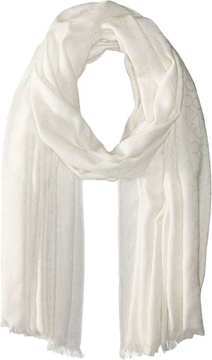Calvin Klein Women'S Solid Chambray Scarf Apparel & Accessories > Clothing Accessories > Scarves & Shawls Calvin Klein Women's Accessories Eggshell One Size 