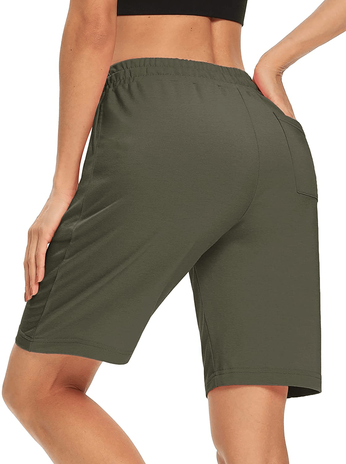 DIBAOLONG Womens Yoga Shorts Loose Comfy Drawstring Lounge Bermuda Shorts with 3 Pockets Apparel & Accessories > Clothing > Shorts Kylie Max   