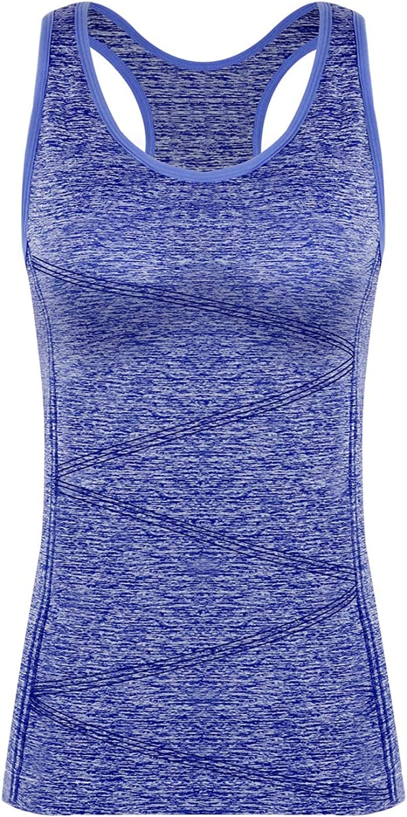 Disbest Yoga Tank Top, Women'S Performance Stretchy Quick Dry Sports Workout Running Top Vest with Removable Pads 0-dark Blue / Medium