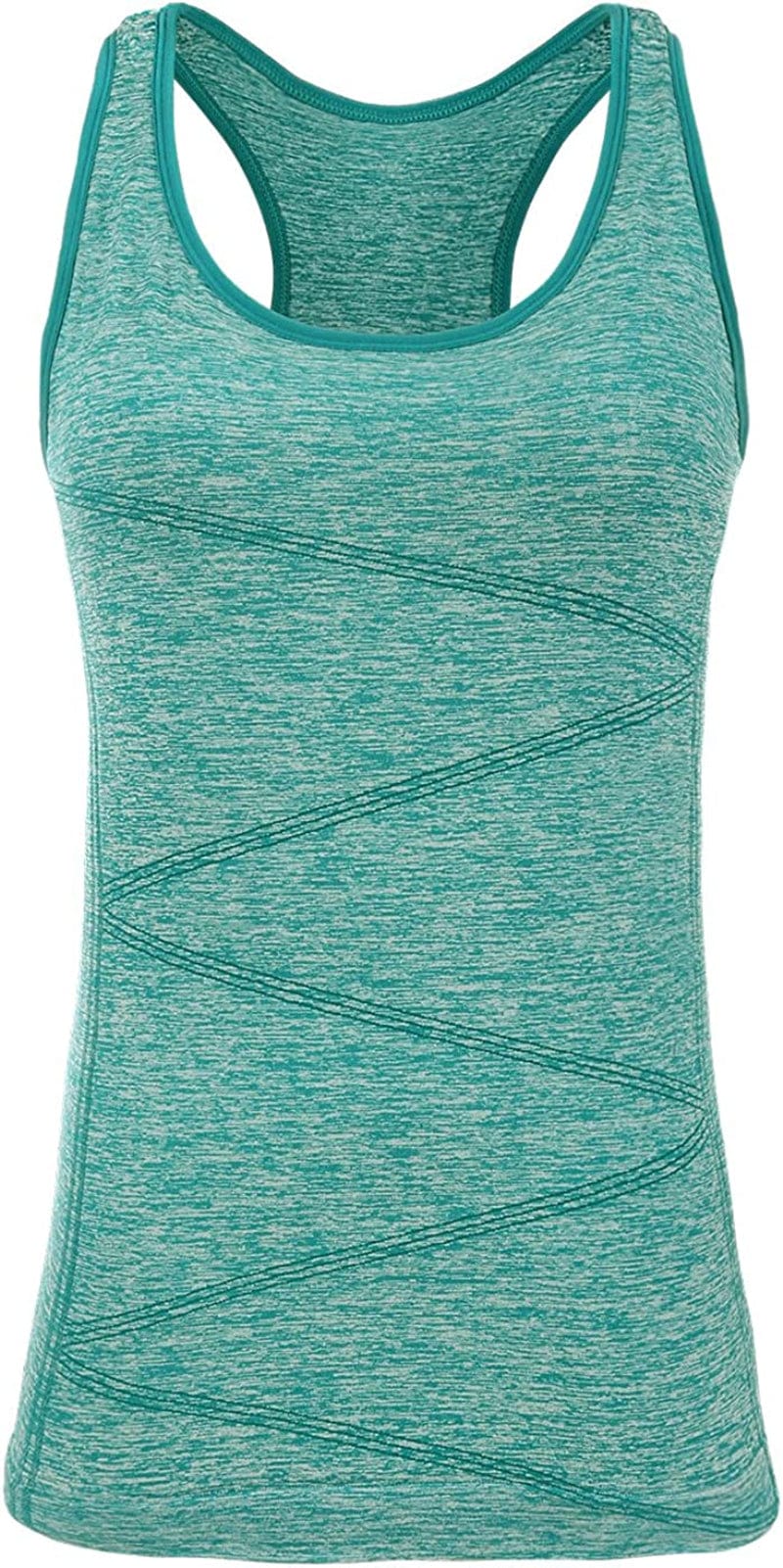 Disbest Yoga Tank Top, Women'S Performance Stretchy Quick Dry Sports Workout Running Top Vest with Removable Pads 0-dark Green / Large