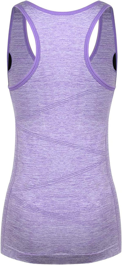 Disbest Yoga Tank Top, Women'S Performance Stretchy Quick Dry Sports Workout Running Top Vest with Removable Pads