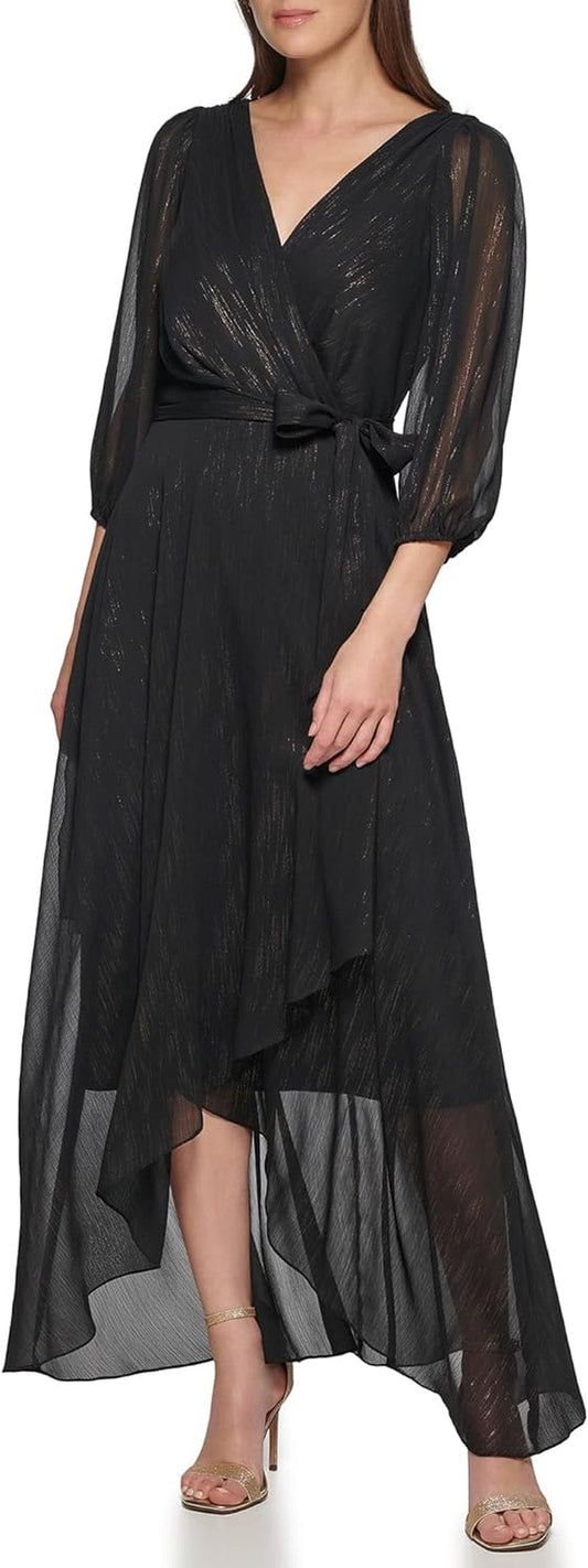 DKNY Women'S Double Strap Cold Shoulder Gown