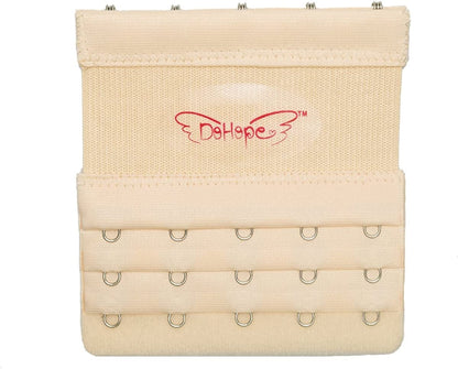 Dohope Elastic Bra Extender Strap 5 Hook 3 Row 3/4" plus Size Bra Extension Band