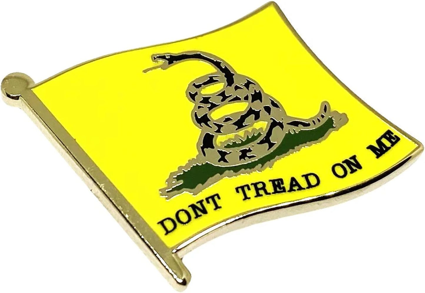 Don'T Tread on Me Flag Lapel Pin - Gadsden Flag Brooch