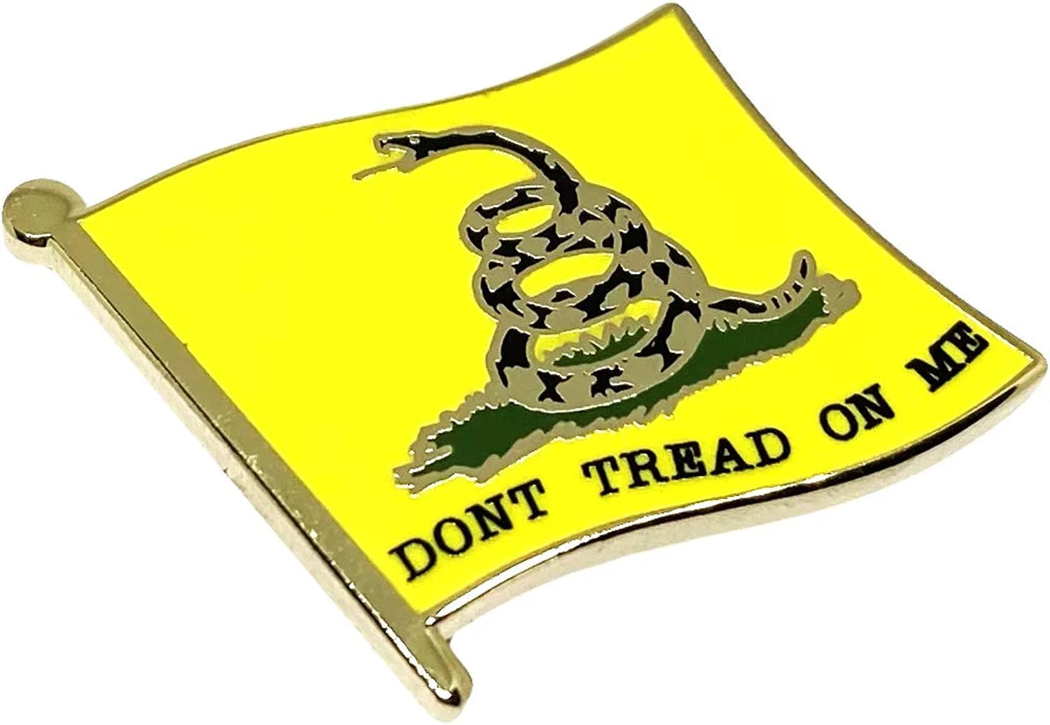Don'T Tread on Me Flag Lapel Pin - Gadsden Flag Brooch