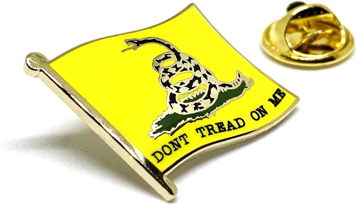Don'T Tread on Me Flag Lapel Pin - Gadsden Flag Brooch