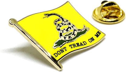 Don'T Tread on Me Flag Lapel Pin - Gadsden Flag Brooch