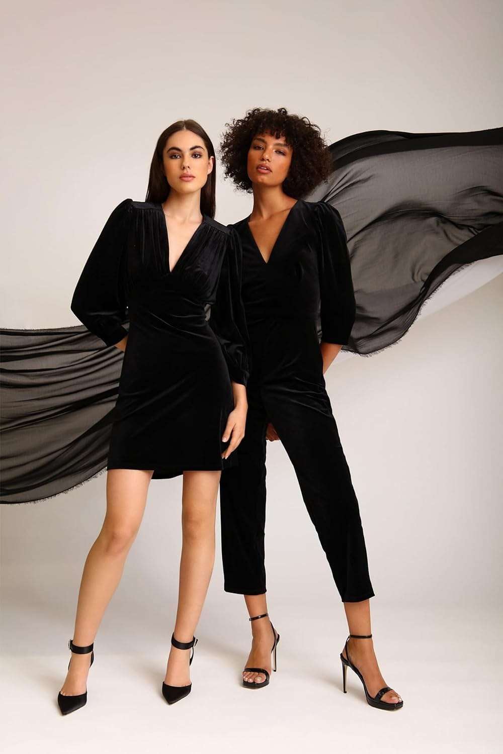 Donna Morgan Women'S Long Sleeve Empire Waist Velvet Dress Party Event Occasion Date Night Out Guest Of